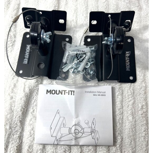 Mount-It! Speaker Mount MI-SB03 Steel/Aluminum Adjustable 33lbs Load 360° Tilt 9 - Picture 5 of 9